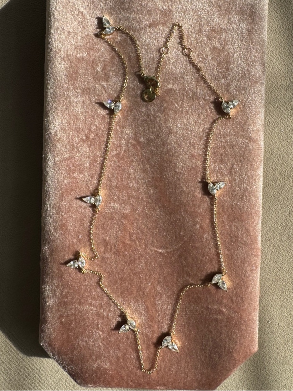 Lili Claspe Zoe Station CZ Necklace 16.5-19”